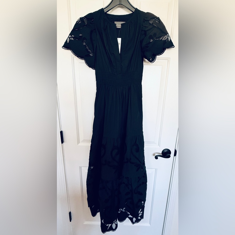 Anthropologie Somerset Maxi Cutwork Edition Black Sz: XXS NWT - Picture 5 of 9